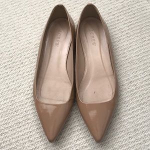 Nude patent leather JCrew flats